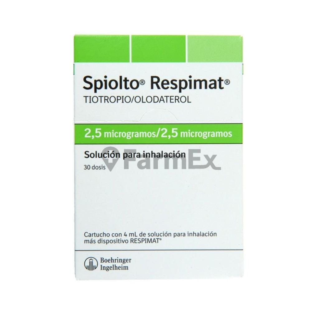 Spiolto Respimat Sol. Inhalación 2,5 mcg / 2,5 mcg x 30 dosis "Ley Cenabast" Farmex-MiaHealth-Persistente
